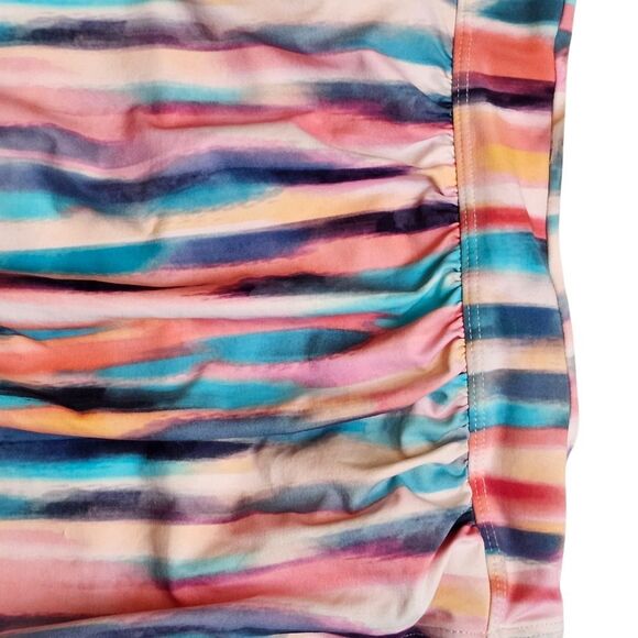 Niptuck Multifit Cup Multicolored One Piece Ruched Sides Sz 8 - Picture 8 of 11